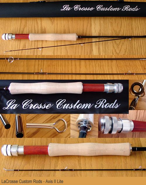 New LaCrosse Custom Rods Axis II Fly Rod 8FT 5WT 2PC  