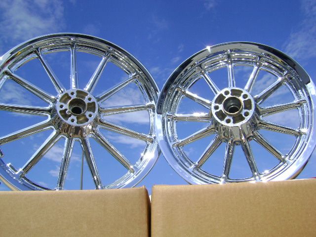 HD DYNA SUPER WIDE GLIDE LOW RIDER CHROME WHEELS RIMS  