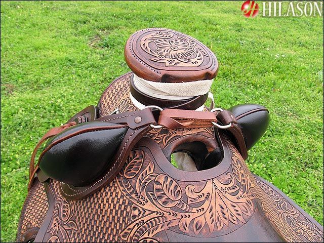 HILASON BIG KING WESTERN WADE RANCH ROPING SADDLE 17 BH012  