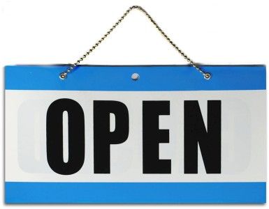 OPEN CLOSED SIGN Close Chain Hanging Window Store NEW  