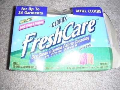 12 CLOROX FRESHCARE dryer activated cloths REFILLS lot  