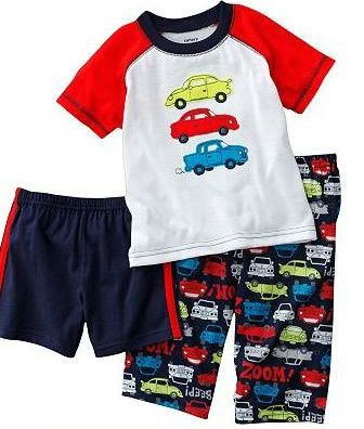 NEW BOYS CARTERS 3PC CARS LION DOG PAJAMAS SET 24M 2T  