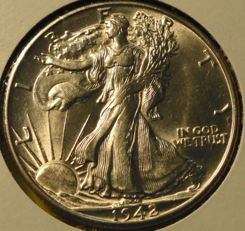 1942 D Liberty Walking Half Dollar  