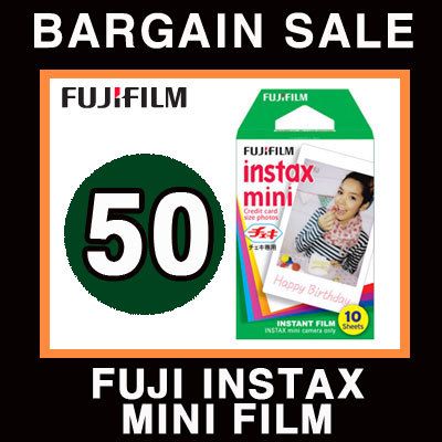 FUJI INSTAX MINI FILM INSTANT POLAROID CAMERA 50FILMS  