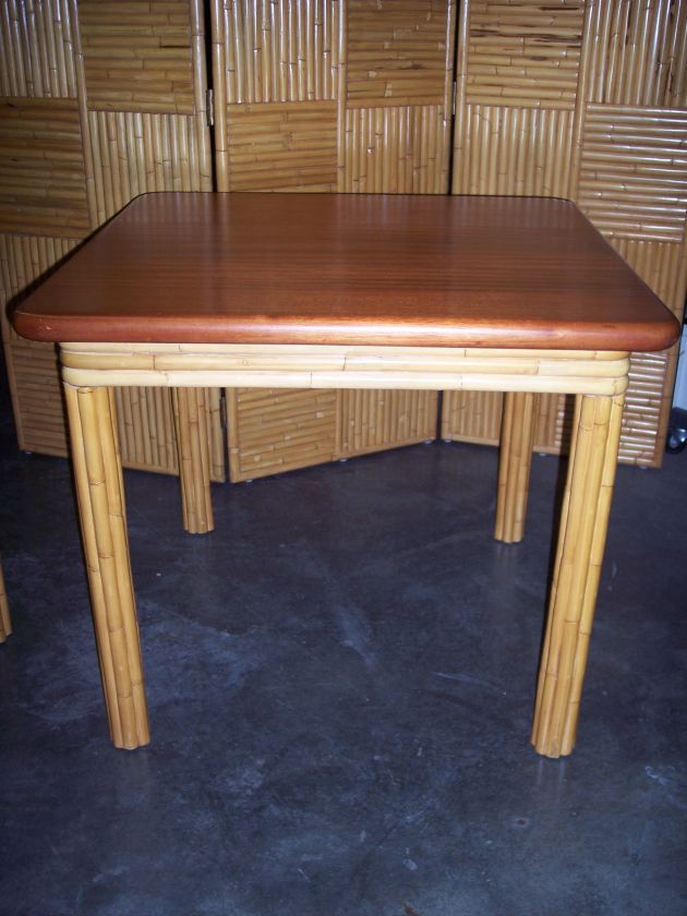 Rattan Hawaiian Vintage Style Dining Table  