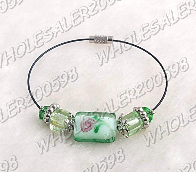 WHOLESALE 40strands Handwork Mixed Glass Bead Bracelets  