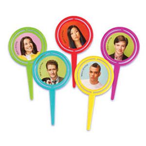 12 GLEE party SPINNER PICKS cupcake FAVORS rachel FINN movie 3D cake 