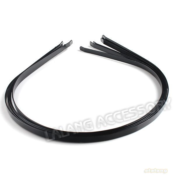 20x Wholesale Iron Black Flat Headbands Hairband Accessories 140x120x5 