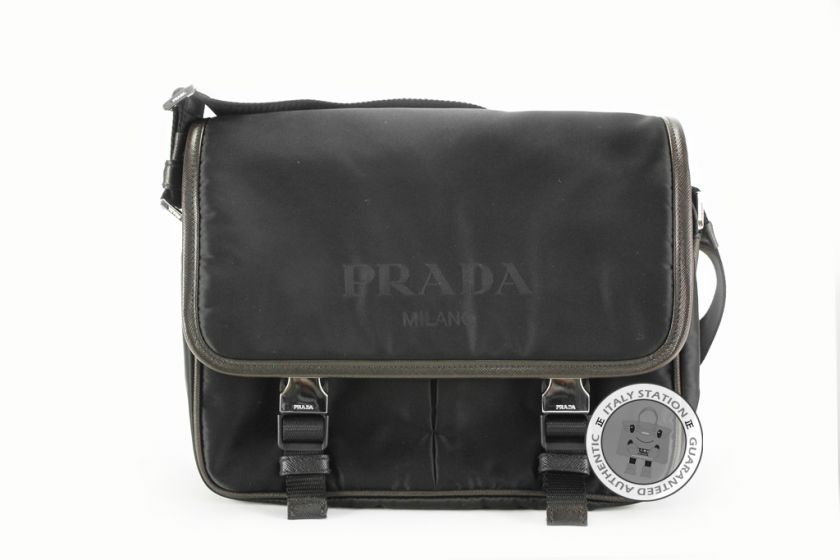 MPRS (NEW) PRADA VA0769 TESSUTO + SAFFI PATTINA NYLON BAG SHW  