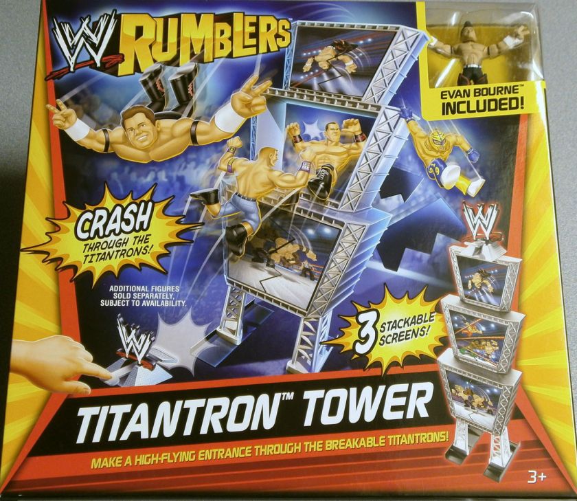 WWE Rumblers Titantron Tower With Evan Bourne Mini Rumbler Action 