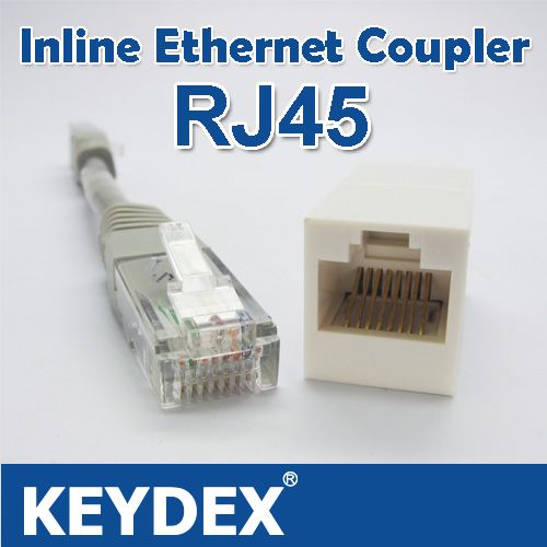 KEYDEX Gold Plated RJ45 Network Inline Extension Cat5E Coupler 