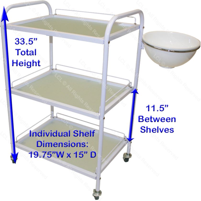 CART TROLLEY TRAY DOCTOR DENTIST KITCHEN MEDICAL UTILITY TROLLY SALON 