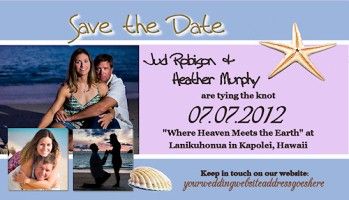 75 Save The Date Magnets Wedding BEACH Favor & Envelope  