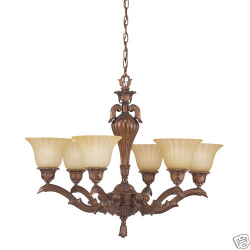 KICHLER 6 LIGHT BERKSHIRE BRONZE CHANDELIER*NIB*  