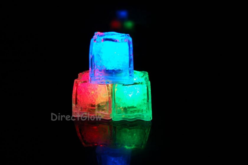 Set of 6 Litecubes RAINBOW Light up LED Ice Cubes 722301710104  