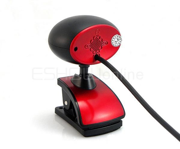 New USB Clip on 2 LED Webcam Camera with Microphone MIC for PC Desktop 