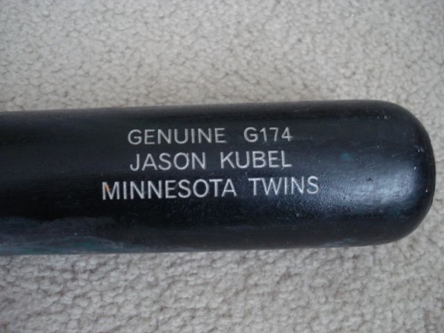 JASON KUBEL TWINS *GAME USED* LOUISVILLE SLUGGER BAT  