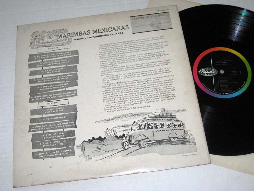 MARIMBA CHIAPAS Marimbas Mexicanas CAPITOL Mono VG++/NM   