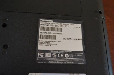 Toshiba Satellite C655D S5132 Laptop/Notebook Windows 7 64 Bit System 