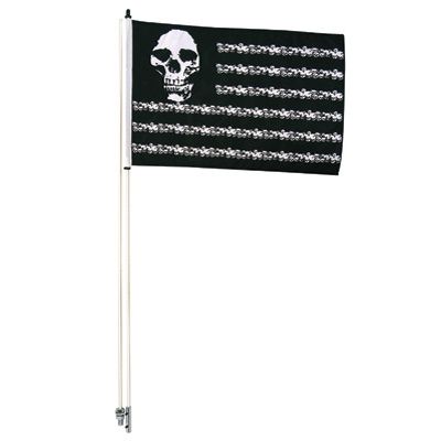 Skulls and Stripes Whip Flag Pole 6 ATV Motorcycle  