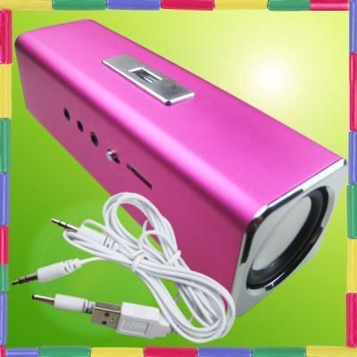 Music Angel TF U disk SD FM Speaker For iPod Pink 9111  