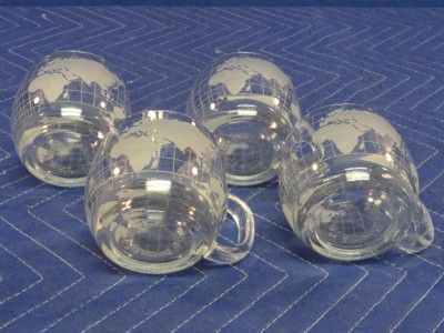   Piece Nestle (Nescafe) Etched World Globe Tea/Coffee Set DD45  