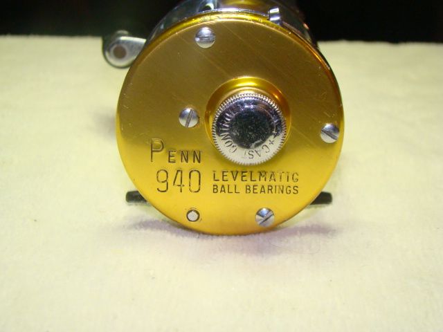 Vintage PENN 940 LevelMatic Casting Reel   BEAUTIFUL GOLD REEL  