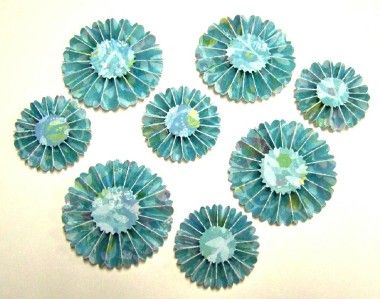 ROSETTES 3D FLOWERS #103 Paper CRAFTS Diecuts HANDMADE cards 