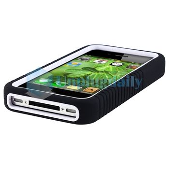   Hard/Gel Skin Soft Case Cover+PRIVACY FILTER for iPhone 4 4S  