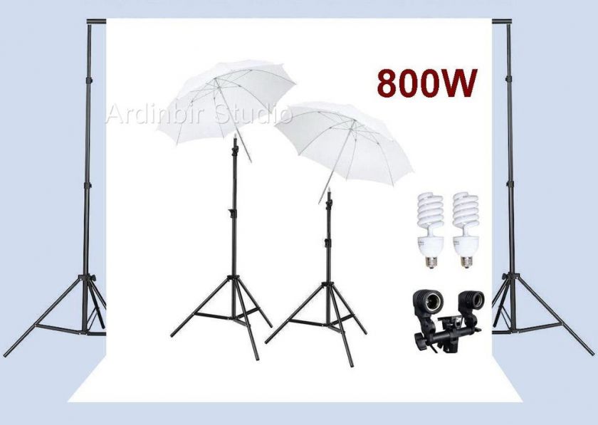 Photography Equipment Background Backdrop Lighting Kit  
