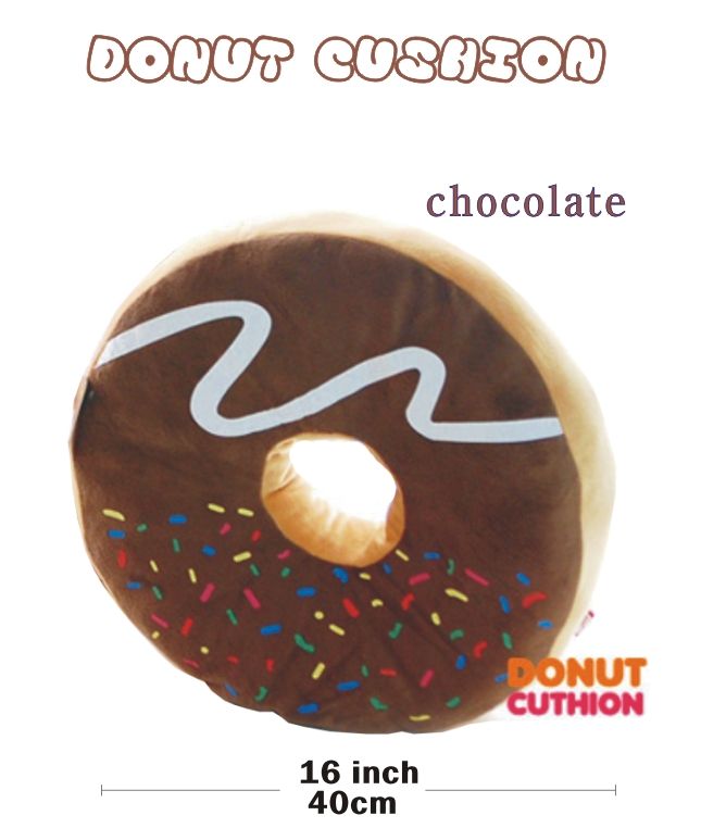 donut cushion chocolate strawberry pillow   