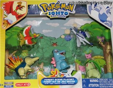 Pokemon Johto Edition FOREST SCENE PLAYSET of Action Figures by JAKKS 