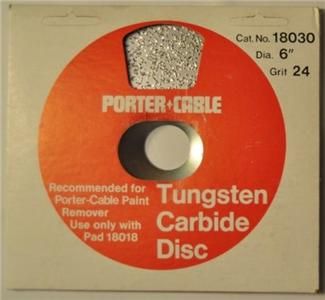 New Porter Cable 6 Tungsten Carbide Disc 24 Grit Grinding Wheel 18030 