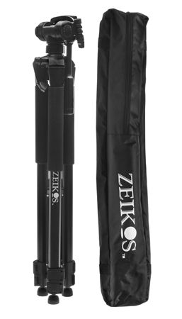 Zeikos 75 Professional Video Camcorder Tripod & Dolly 689466255928 