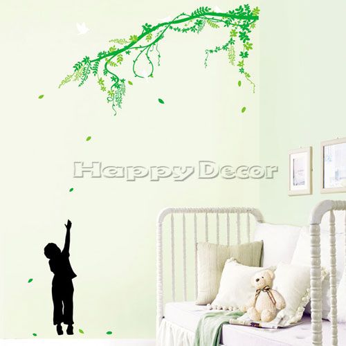 LITTLE BOY BRANCH DECAL MURAL WALL DECOR STICKER #265  