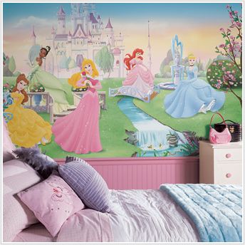 DISNEY PRINCESSES DANCING 6X10.5 Wallpaper Mural & 37 FREE STICKERS 