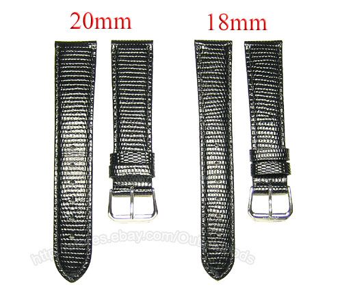 18mm 20mm Banda Lizard Grain Watch Band fi Omega Movado  