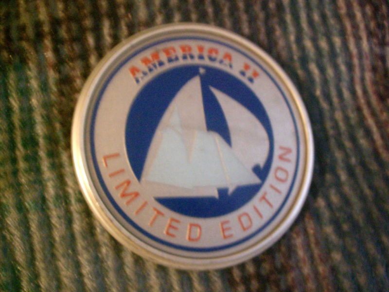 AMERICA II LIMITED EDITION SAIL ROOF EMBLEM DECAL BADGE  