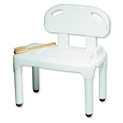 Carex Adjustable Transfer Shower Bath Chair Bench Seat  