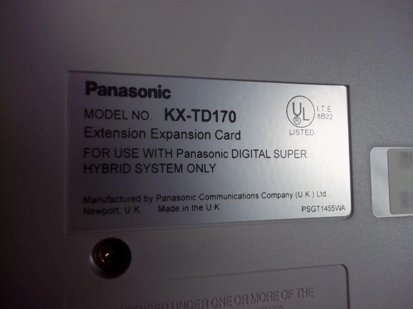   KX TD1232 Digital Super Hybrid Phone System+(2) KX TD170+KX TD180 Card
