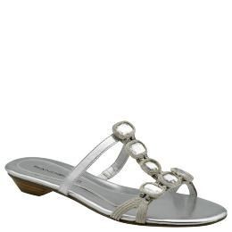 BANDOLINO ROSALIE SILVER SLIDE SANDALS WOMAN SIZE 7 M 720633535907 