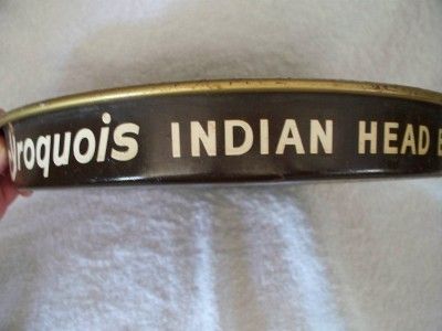   IROQUOIS INDIAN Head BEER & ALE Metal TRAY Buffalo N.Y. Brewery  