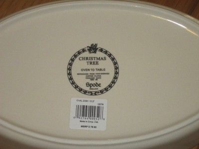 Spode Christmas Tree 10.5 Oval Baker New In Box  