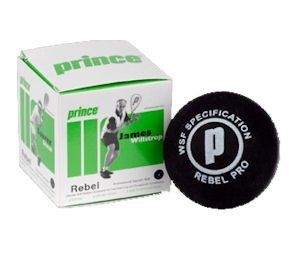 Prince Rebel Pro Squash Balls   Blue Dot  1 Dozen Box  