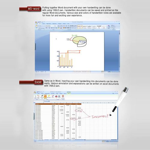 White Tablo Stylus Pen Transform laptop to Tablet PC  