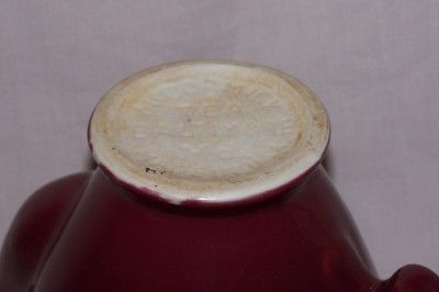 Vintage~ McCormick Burgundy TeaPot/W White Infusor  