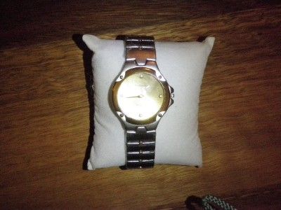 BNIB LAURIER MENS TWO TONE BRUSHED METAL WATCH  