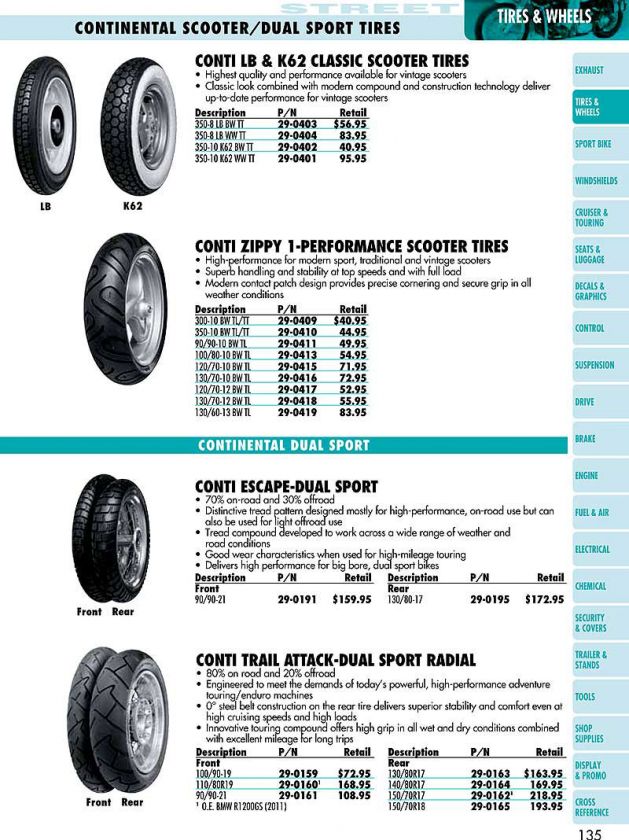 Continental Tire Conti K62 3.50 10 Tl Scooter  