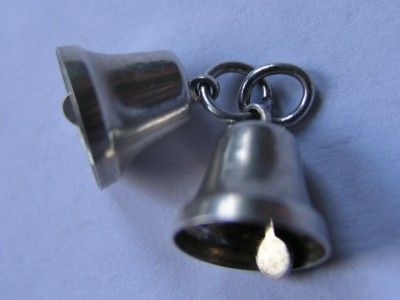 VINTAGE UK SILVER DANGLING BELLS / BELL CHARM ~ LOVELY  