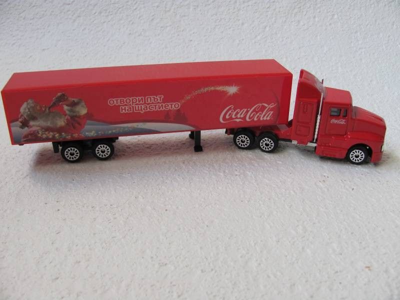 BULGARIAN PETERBILT COCA COLA BOTTLE TRAILER TRUCK TOY  